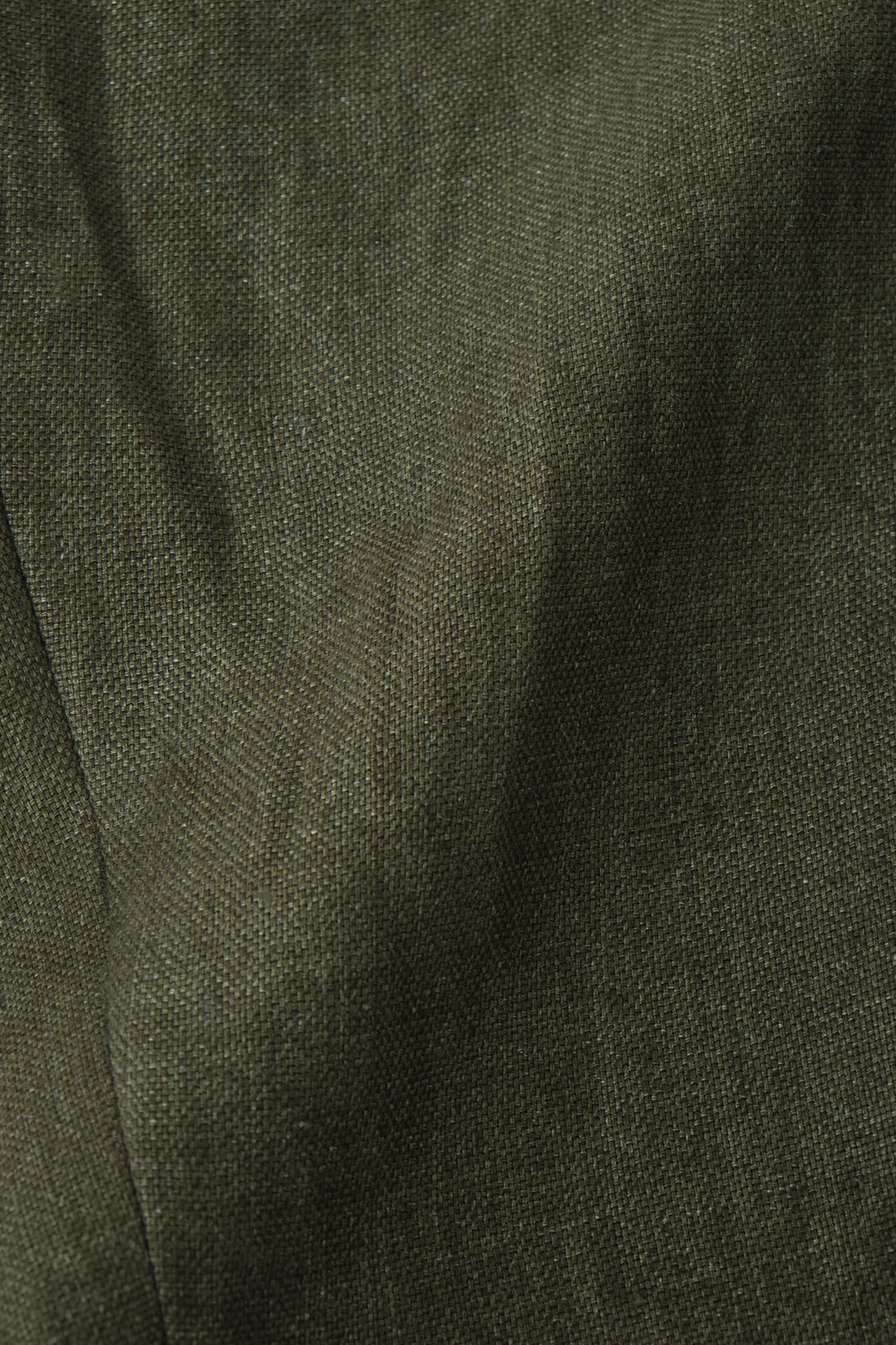 Pantalon en lin à patte de serrage 1 pli - Kaki