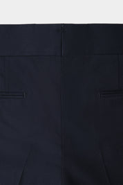 1-ply cotton pants with drawstring - Navy