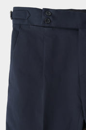 1-ply cotton pants with drawstring - Navy
