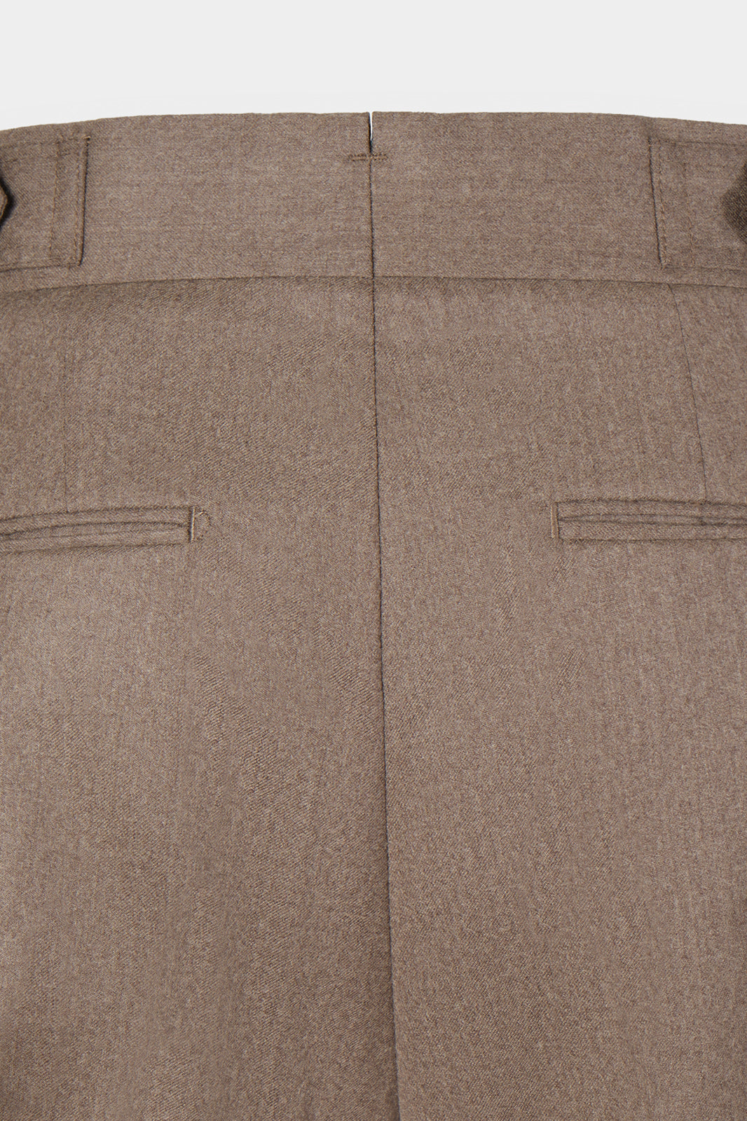 Pantalon double pinces en flanelle - Beige