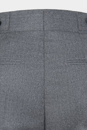 Double-Pleated Flannel Trousers - Light Grey - Swiss Price 149