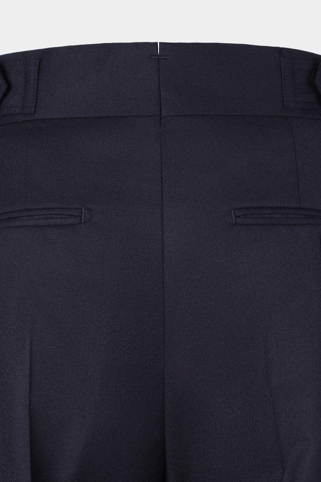 Double-Pleated Flannel Trousers - Navy - Swiss Price 149