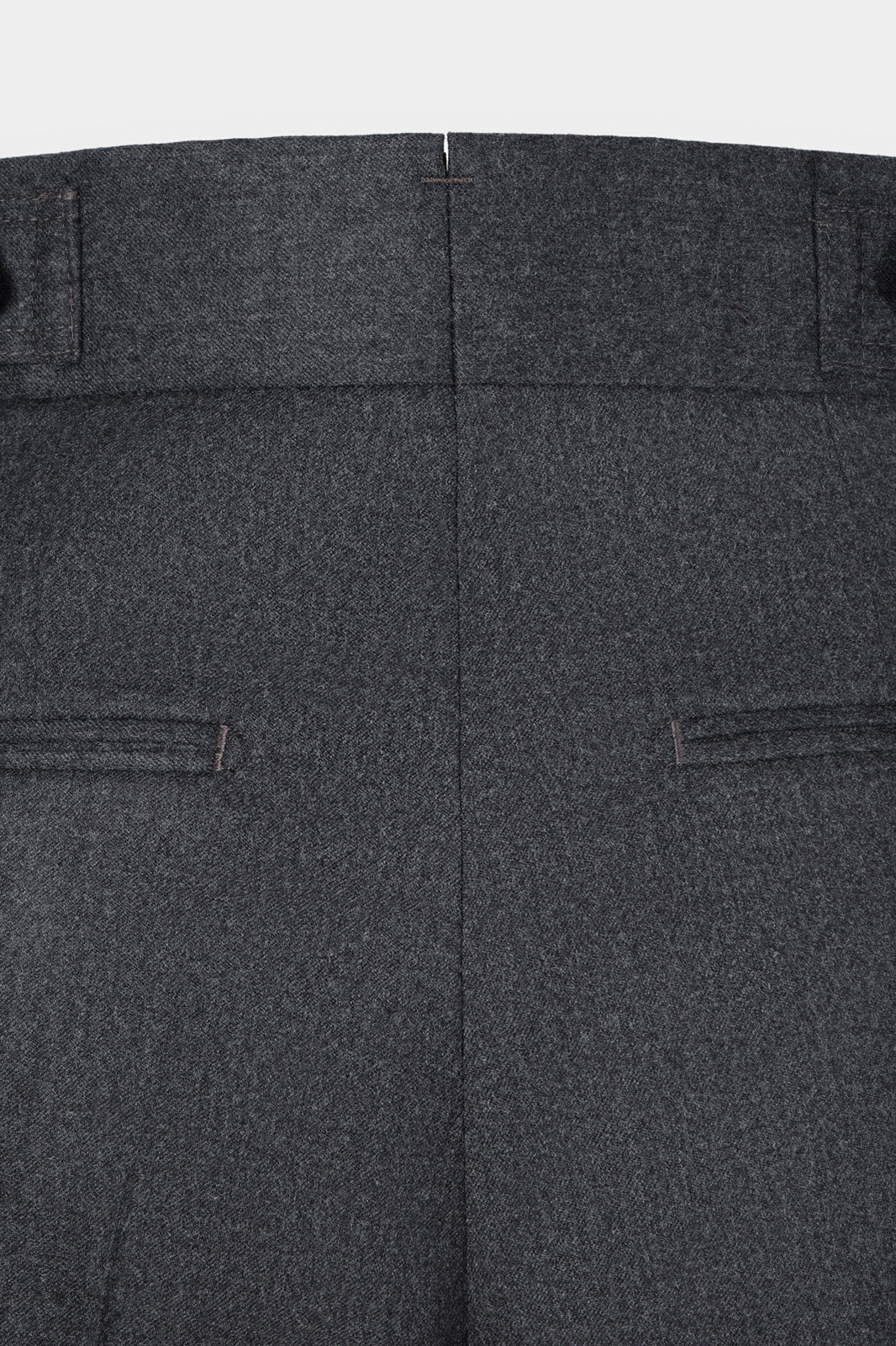 Double-Pleated Flannel Trousers - Anthracite Grey - Swiss Price 149