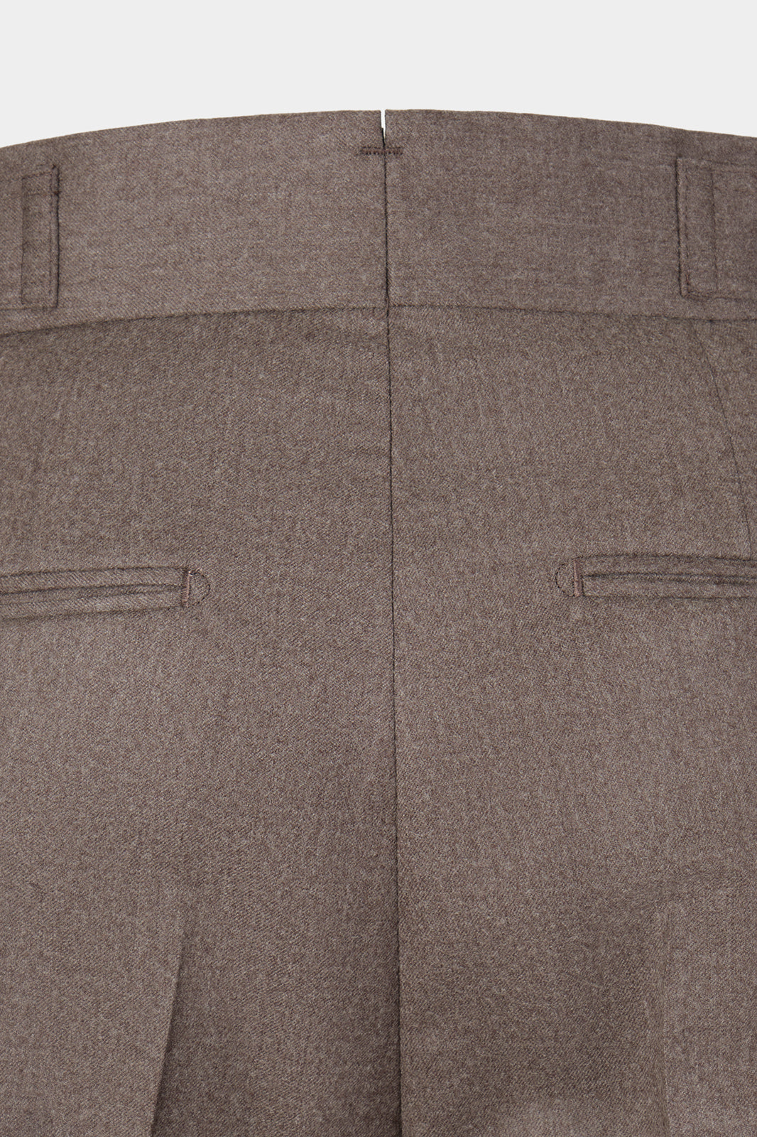 Pantalon double pinces en flanelle - Taupe