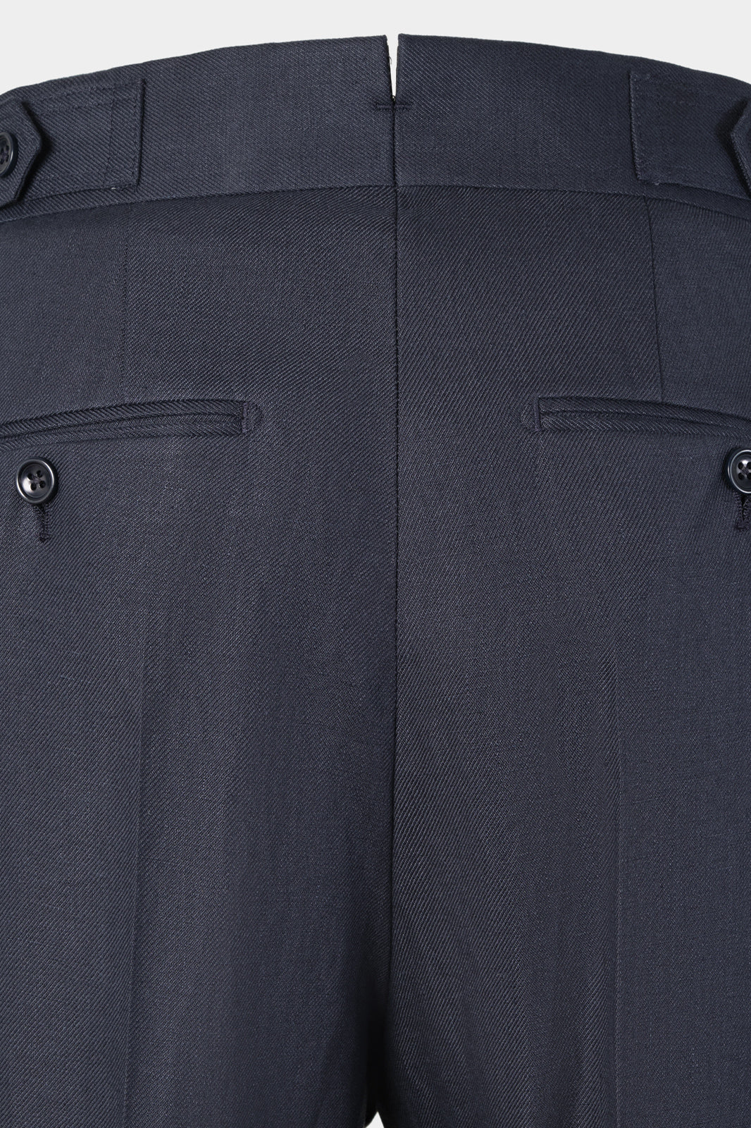 Pantalon en lin double pinces - Marine
