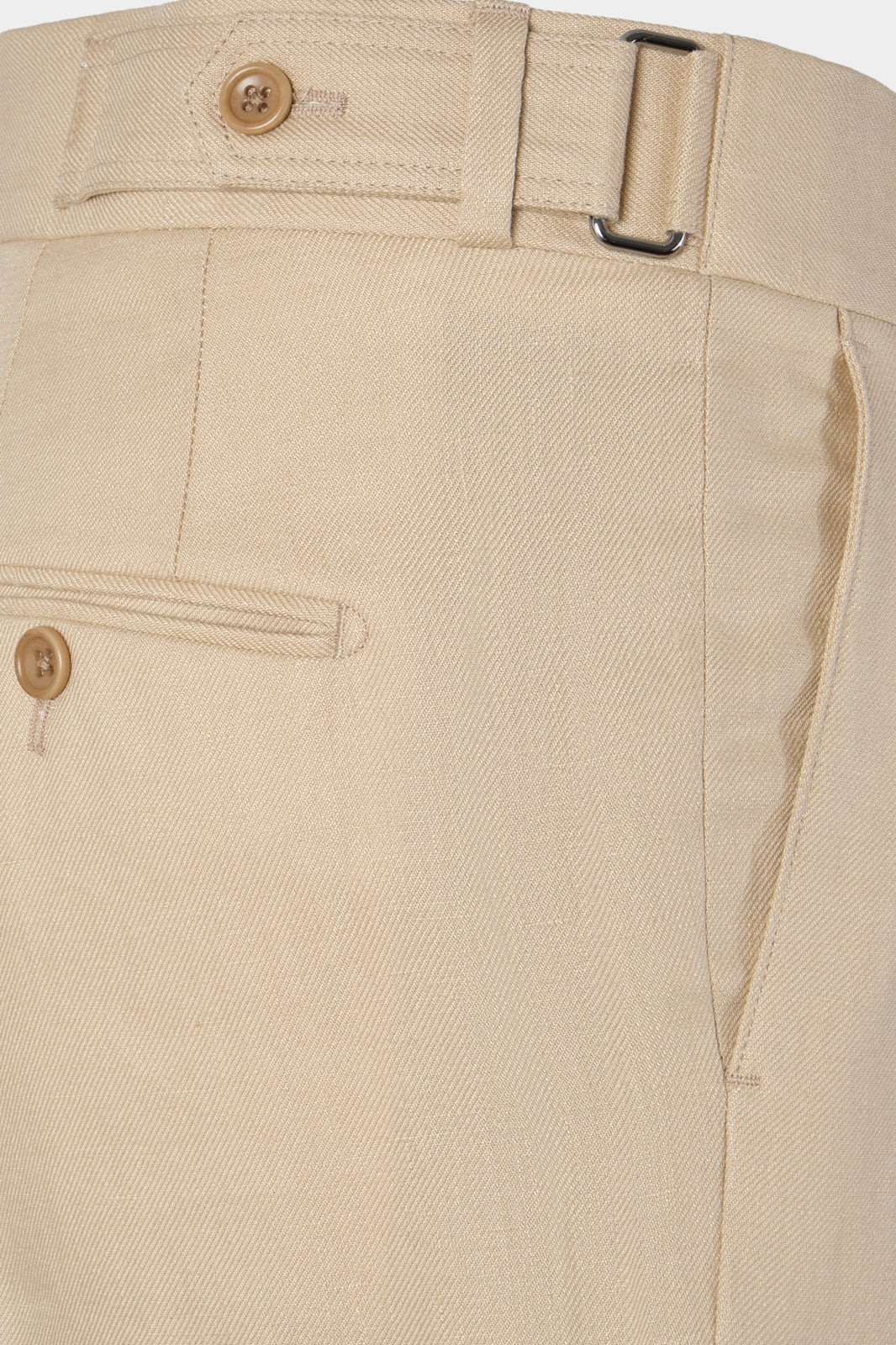 Pantalon en lin double pinces - Sable