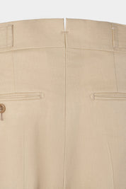 Pantalon en lin double pinces - Sable