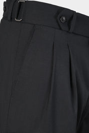 Double-pleated wool trousers - Black - to be checked by Dorit