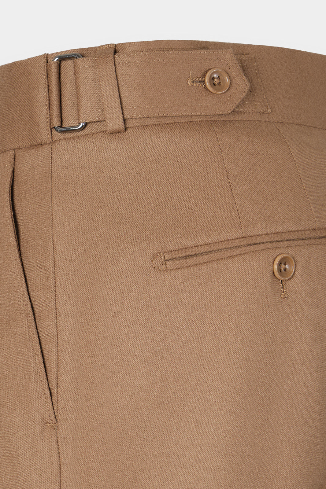 Pantalon double pinces en flanelle - Sable