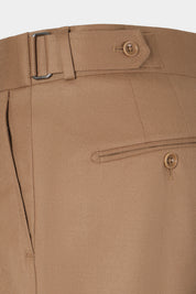 Pantalon double pinces en flanelle - Sable