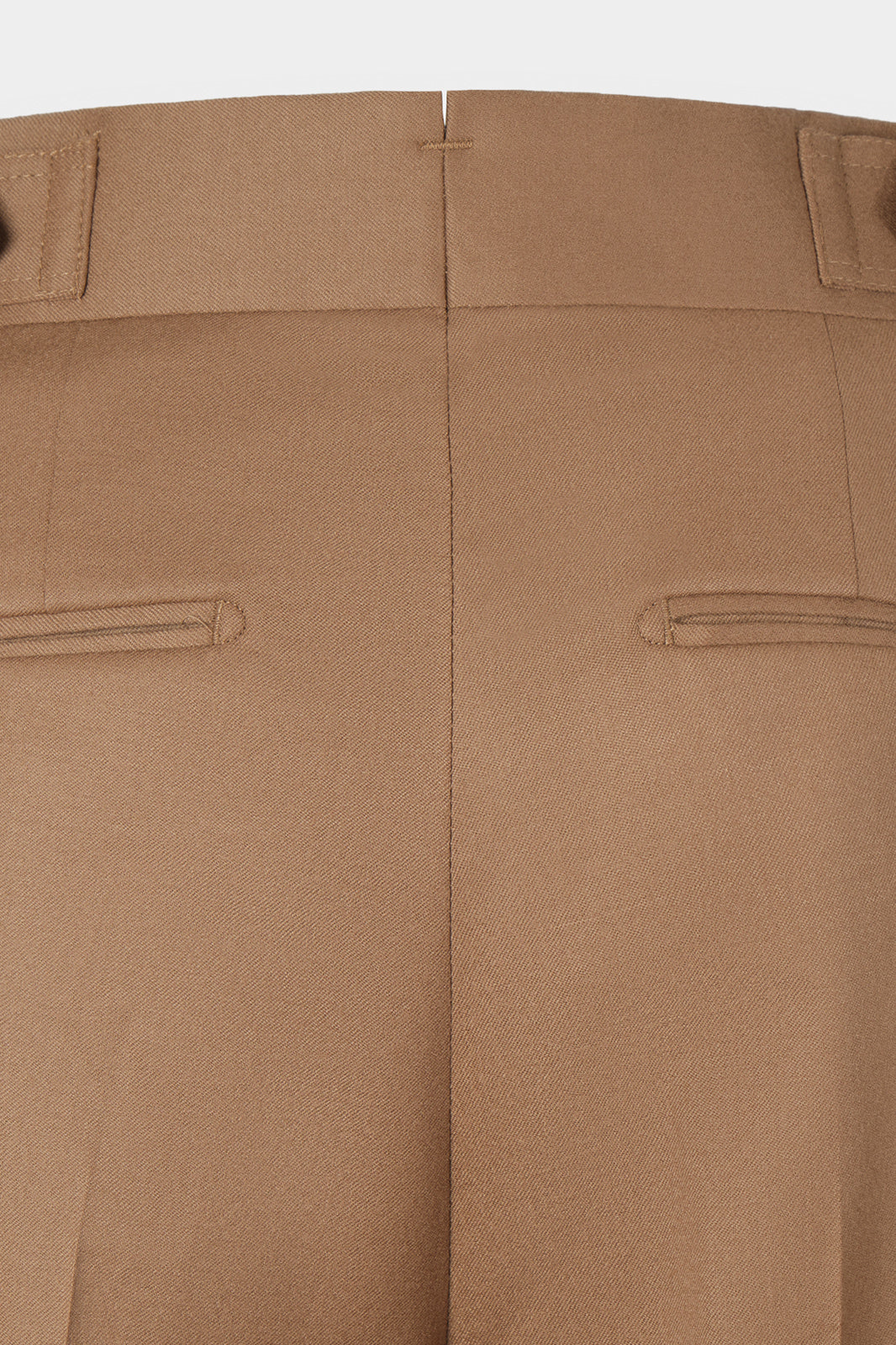 Pantalon double pinces en flanelle - Sable