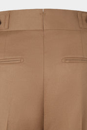 Pantalon double pinces en flanelle - Sable