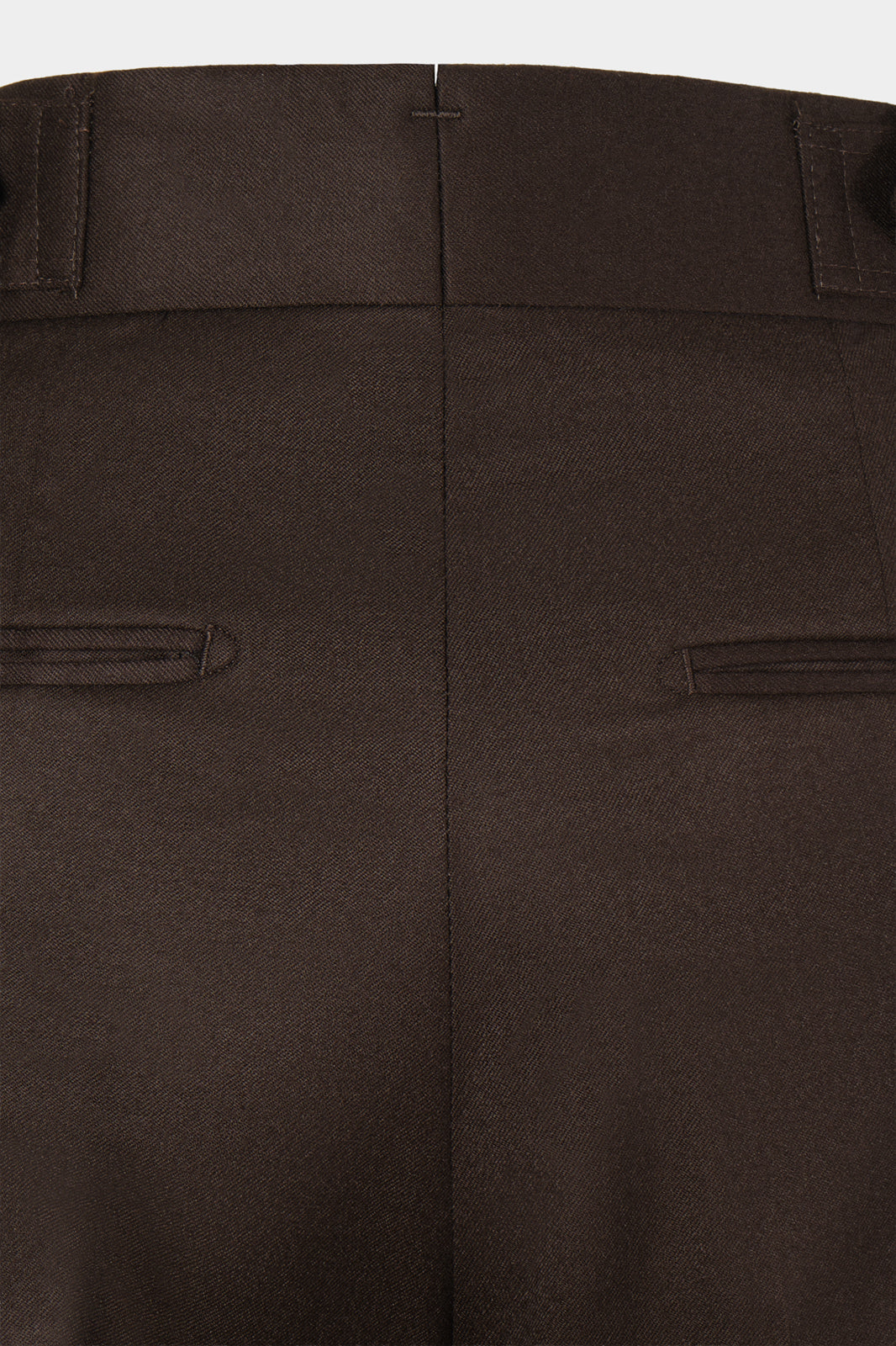 Double-Pleated Flannel Trousers - Dark Brown - Swiss Price 149