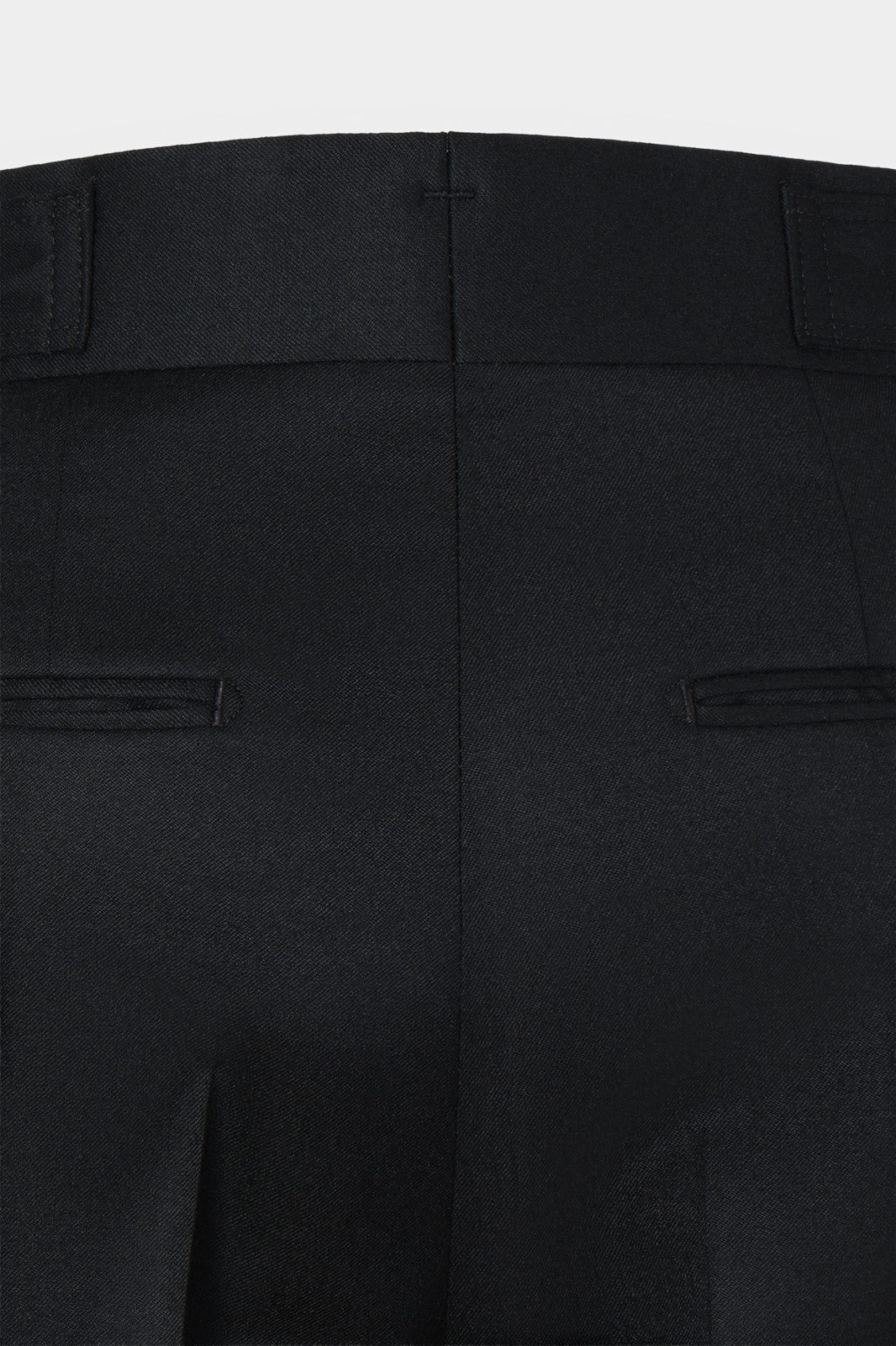 Pantalon double pinces en flanelle - Noir