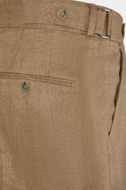 Double-pleated linen trousers - Sand - for Dorit to check