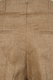 Double-pleated linen trousers - Sand - for Dorit to check