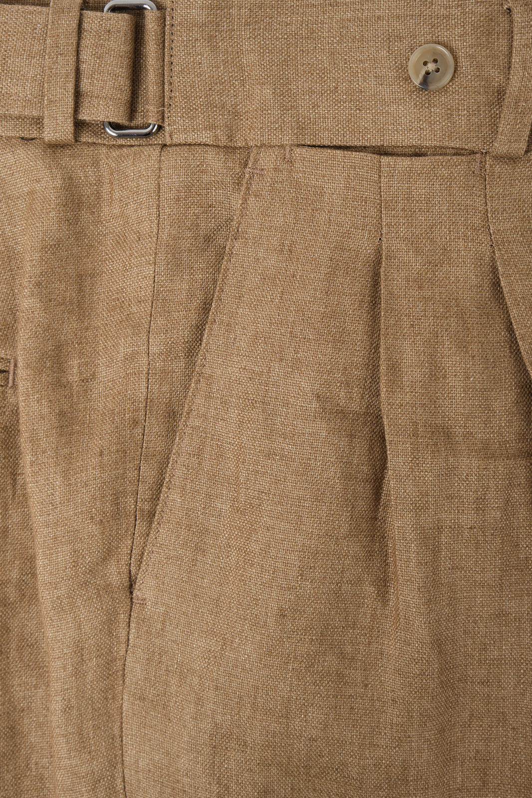 Double-pleated linen trousers - Sand - for Dorit to check