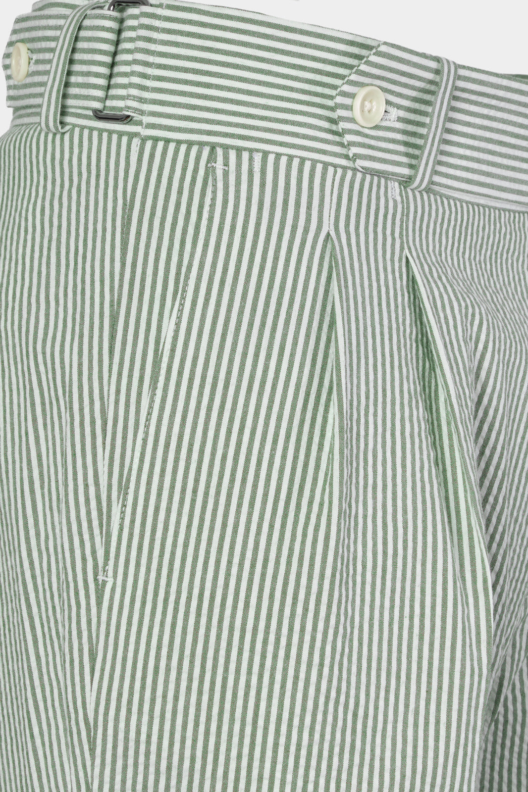 Double pleated Seersucker trousers - White and Khaki - to be checked by Dorit