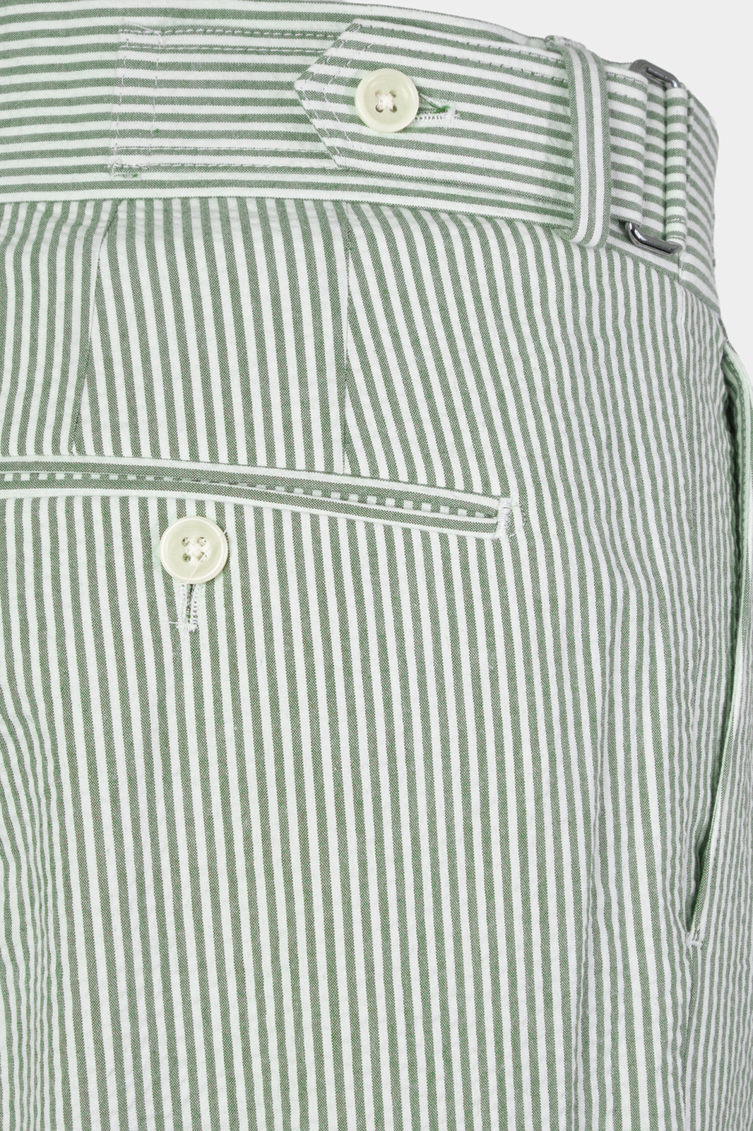 Double pleated Seersucker trousers - White and Khaki - to be checked by Dorit