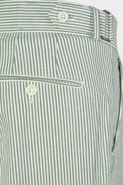 Double pleated Seersucker trousers - White and Khaki - to be checked by Dorit