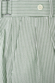 Double pleated Seersucker trousers - White and Khaki - to be checked by Dorit