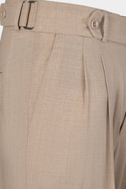 Double-pleated wool trousers - Beige - to be checked by Dorit
