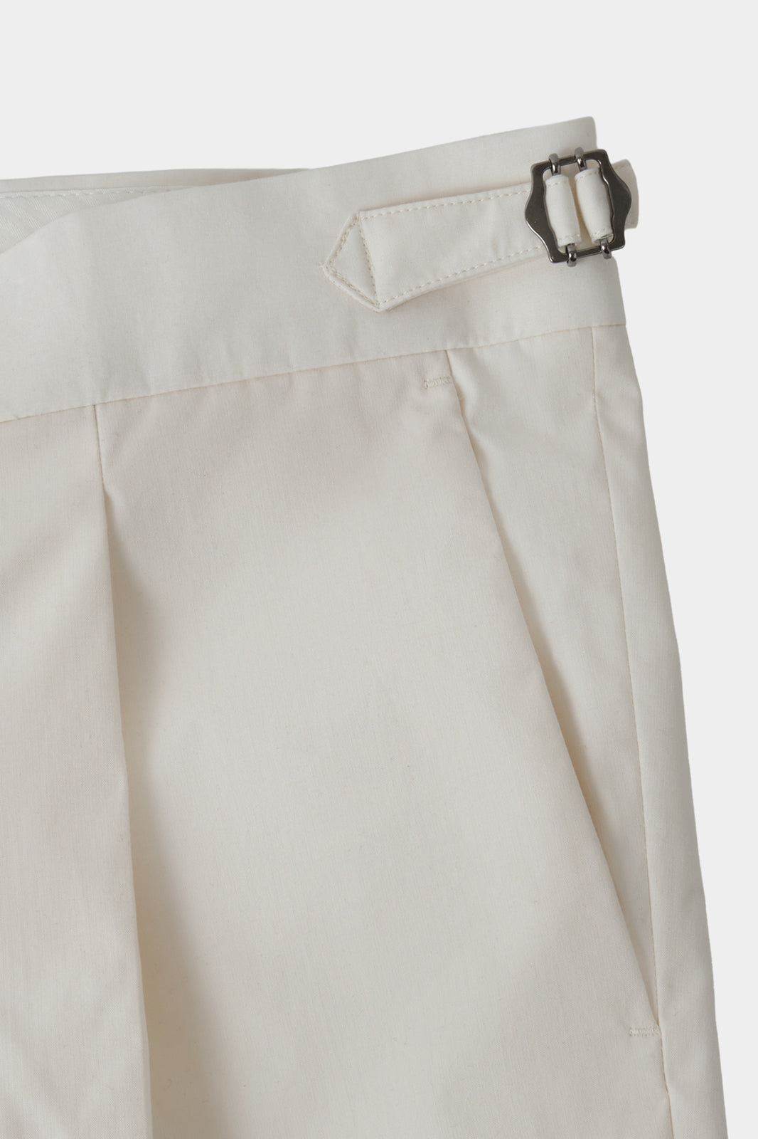 1-ply cotton pants with drawstring - White