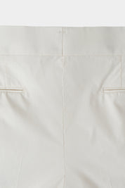 1-ply cotton pants with drawstring - White