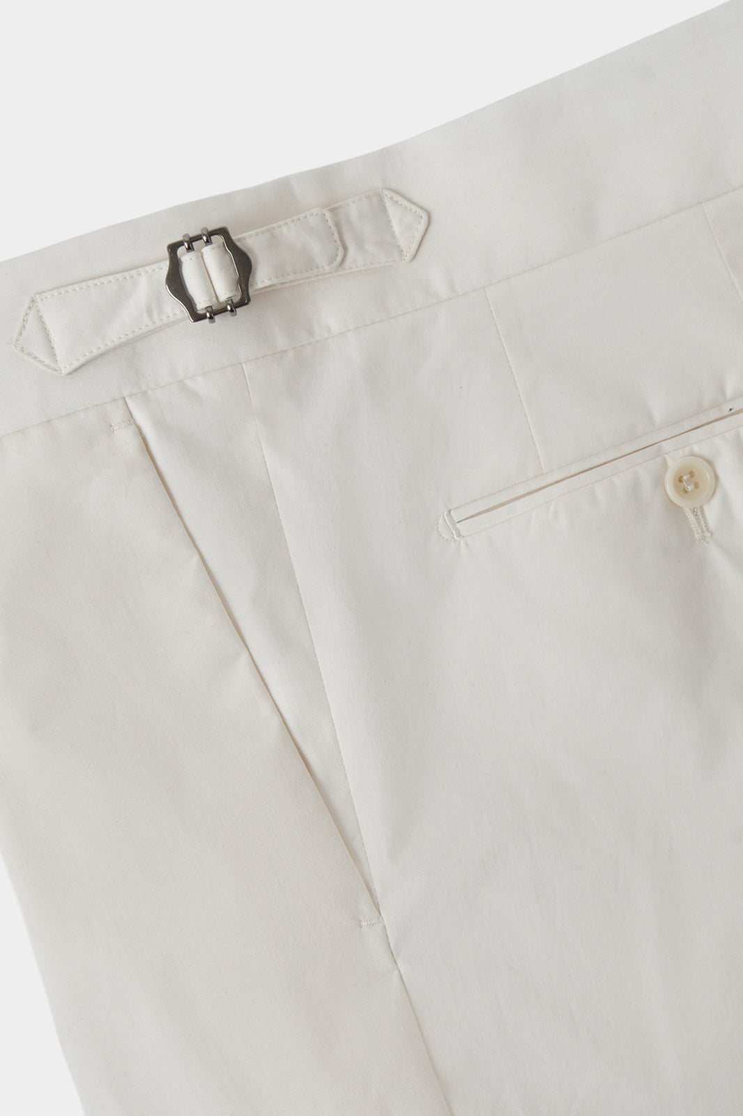 1-ply cotton pants with drawstring - White