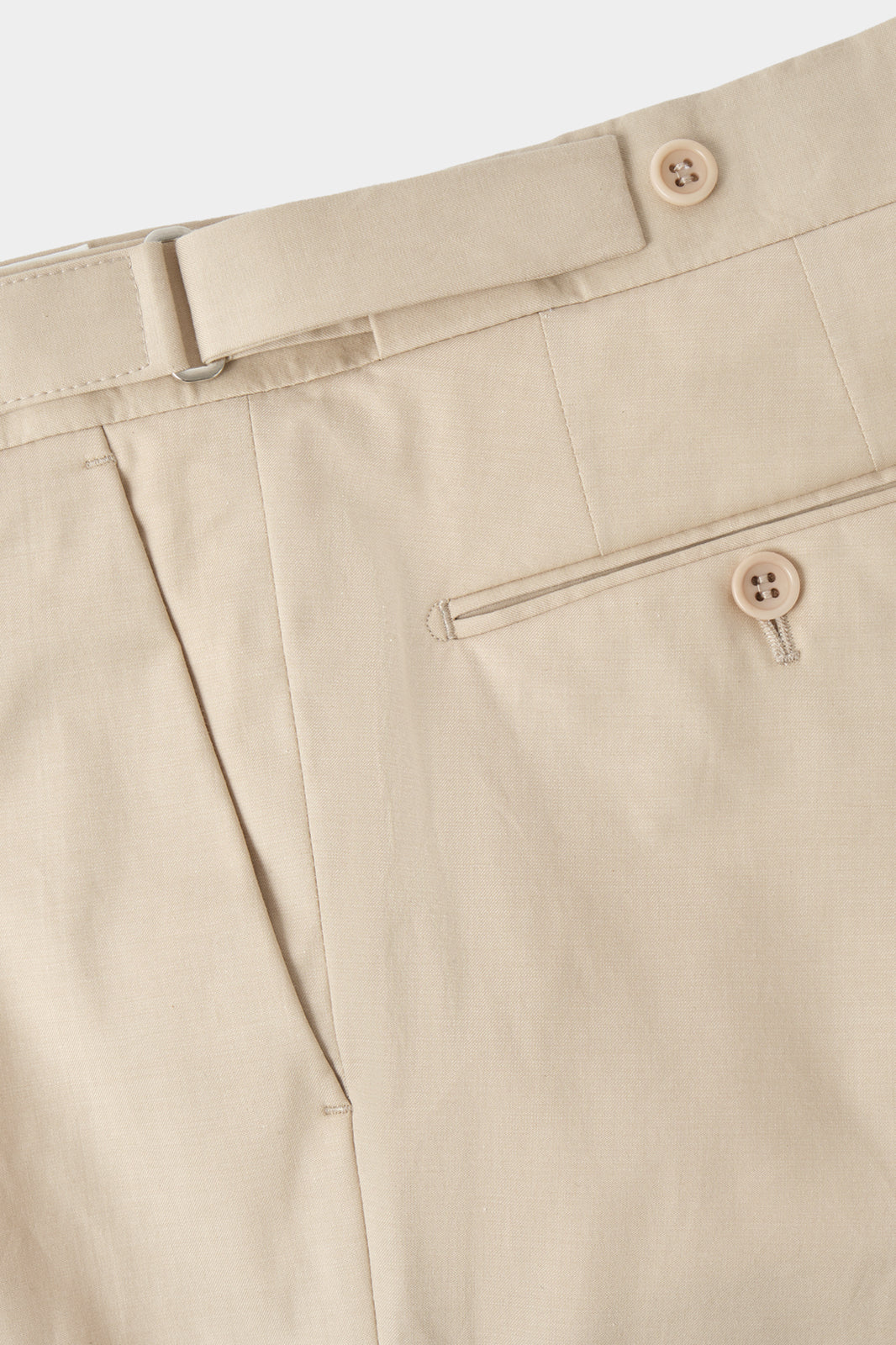 Cotton pants with drawstring - Beige