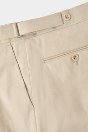 Cotton pants with drawstring - Beige