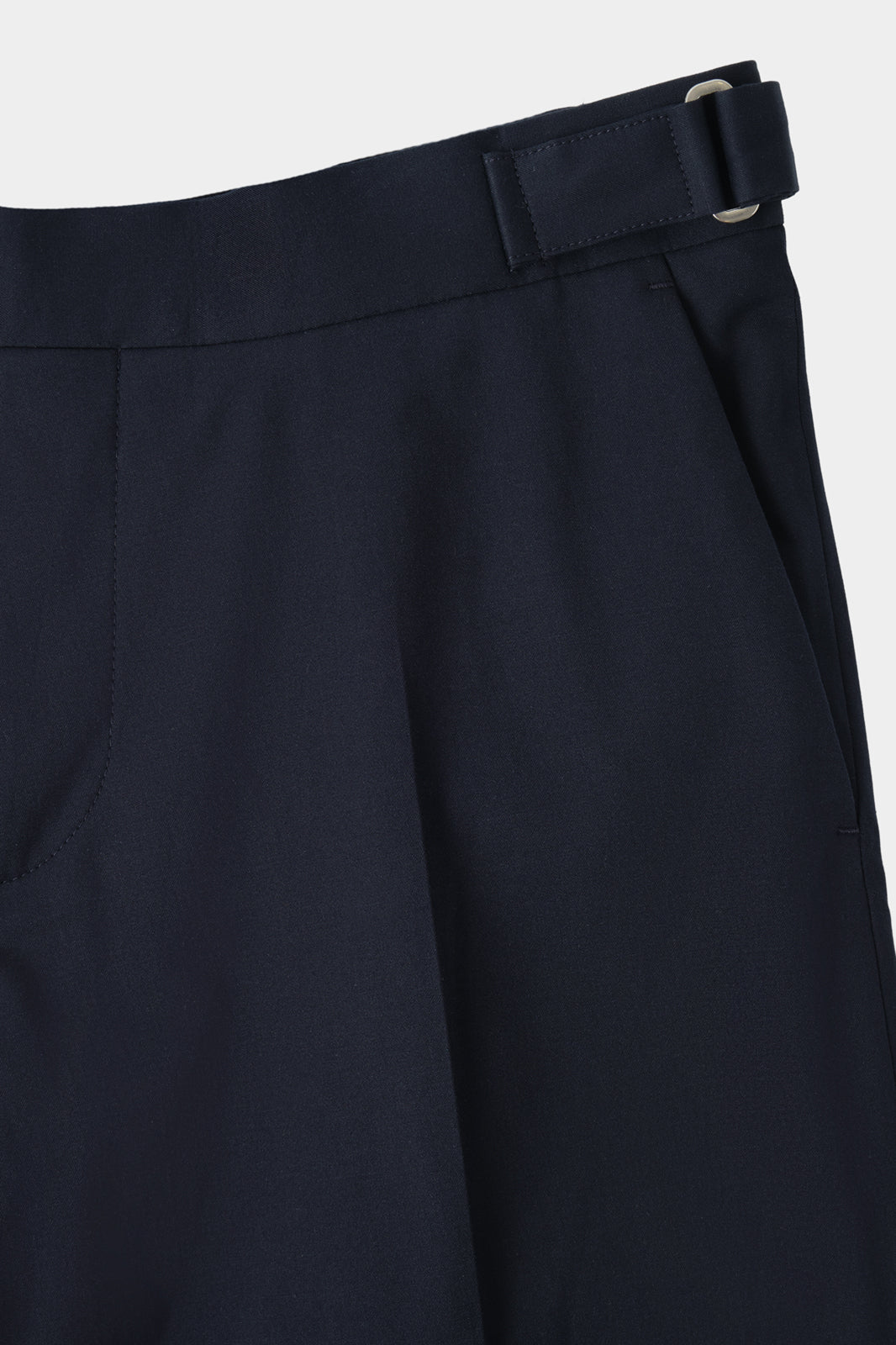 Pantalon en coton à patte de serrage - Marine
