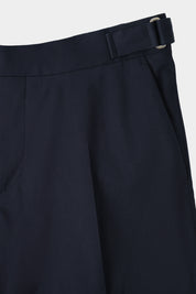 Pantalon en coton à patte de serrage - Marine