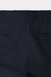 Pantalon en coton à patte de serrage - Marine