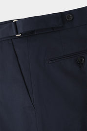 Pantalon en coton à patte de serrage - Marine