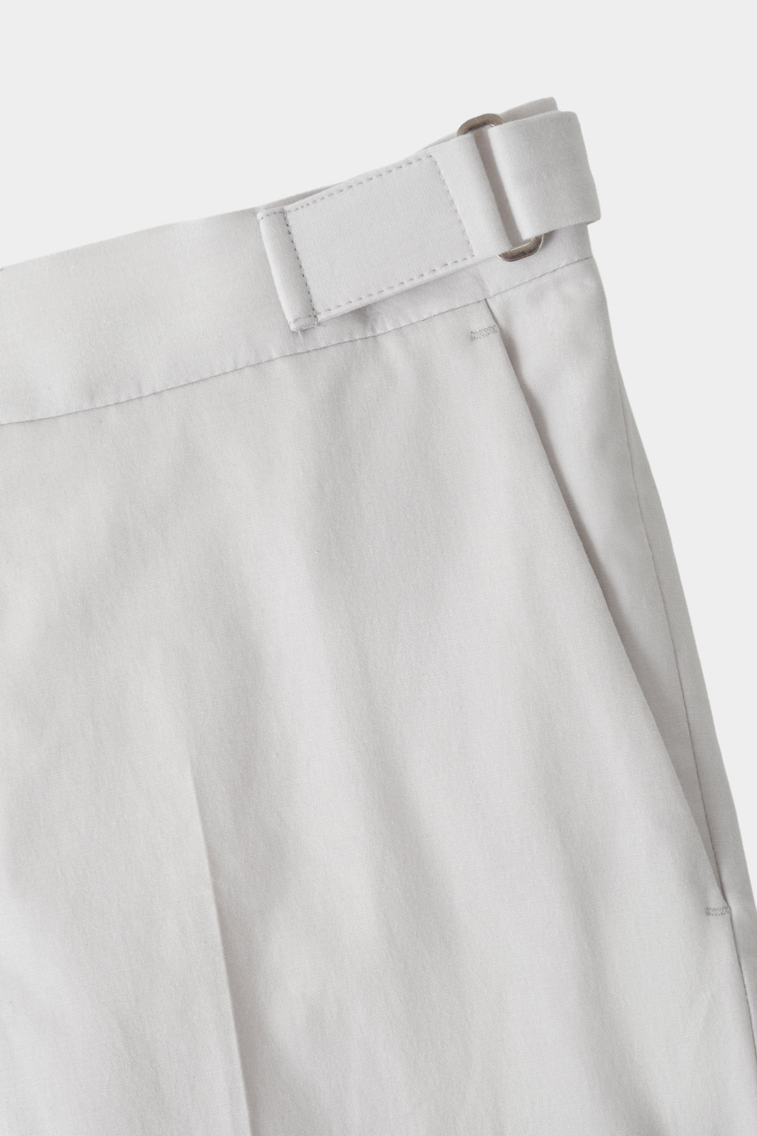 Pantalon en coton à patte de serrage - Gris clair