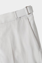 Pantalon en coton à patte de serrage - Gris clair