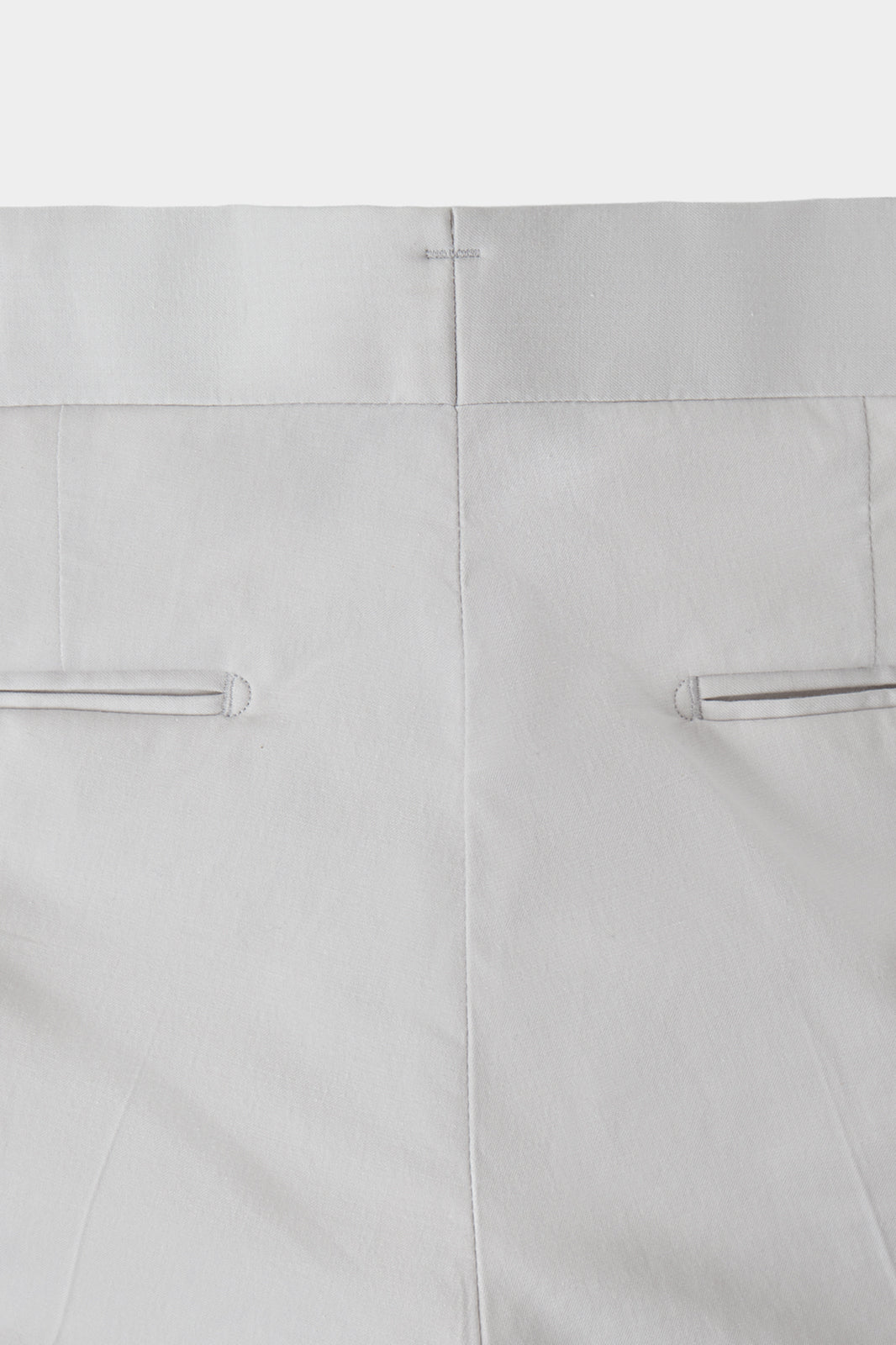 Pantalon en coton à patte de serrage - Gris clair