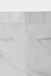 Pantalon en coton à patte de serrage - Gris clair
