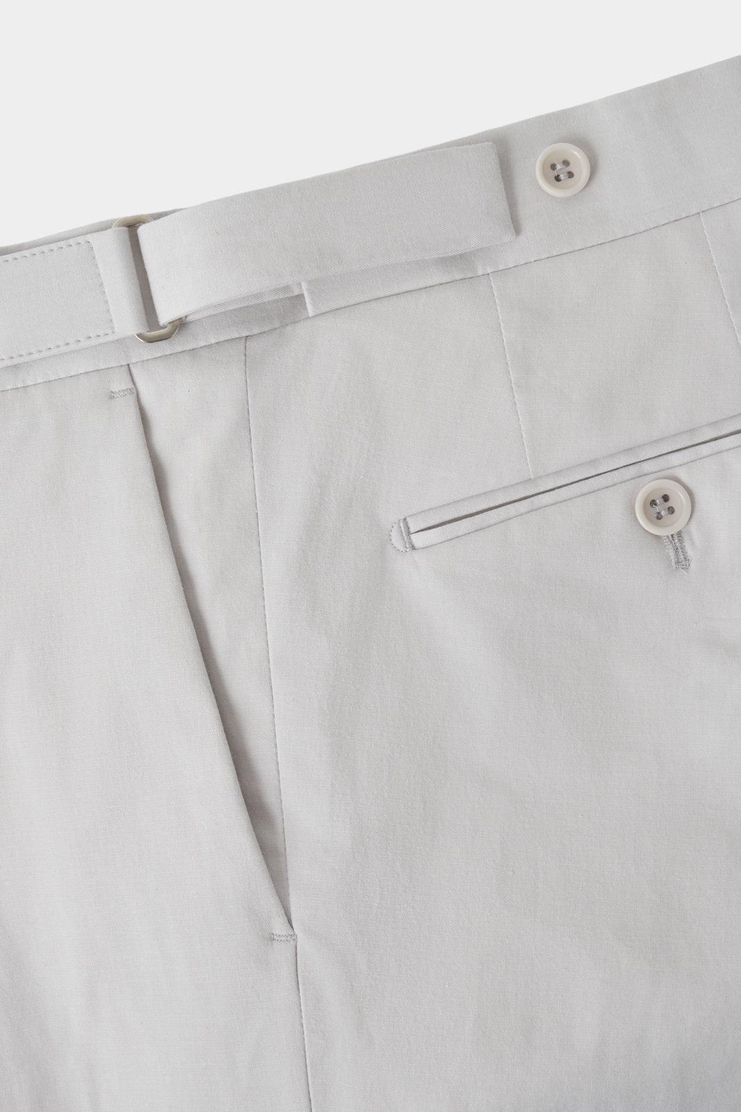 Pantalon en coton à patte de serrage - Gris clair