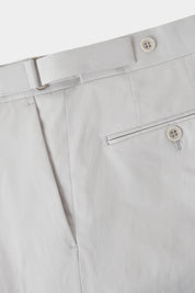 Pantalon en coton à patte de serrage - Gris clair
