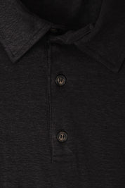 LPM linen polo shirt - Black - Swiss price 65 - to be checked by Dorit