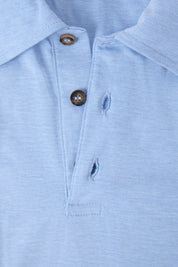 Jersey cotton polo shirt - Sky blue