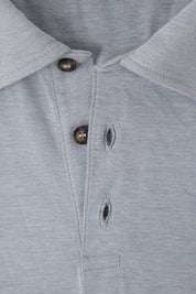 Jersey cotton polo shirt - Grey