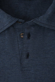 Jersey cotton polo shirt - Navy