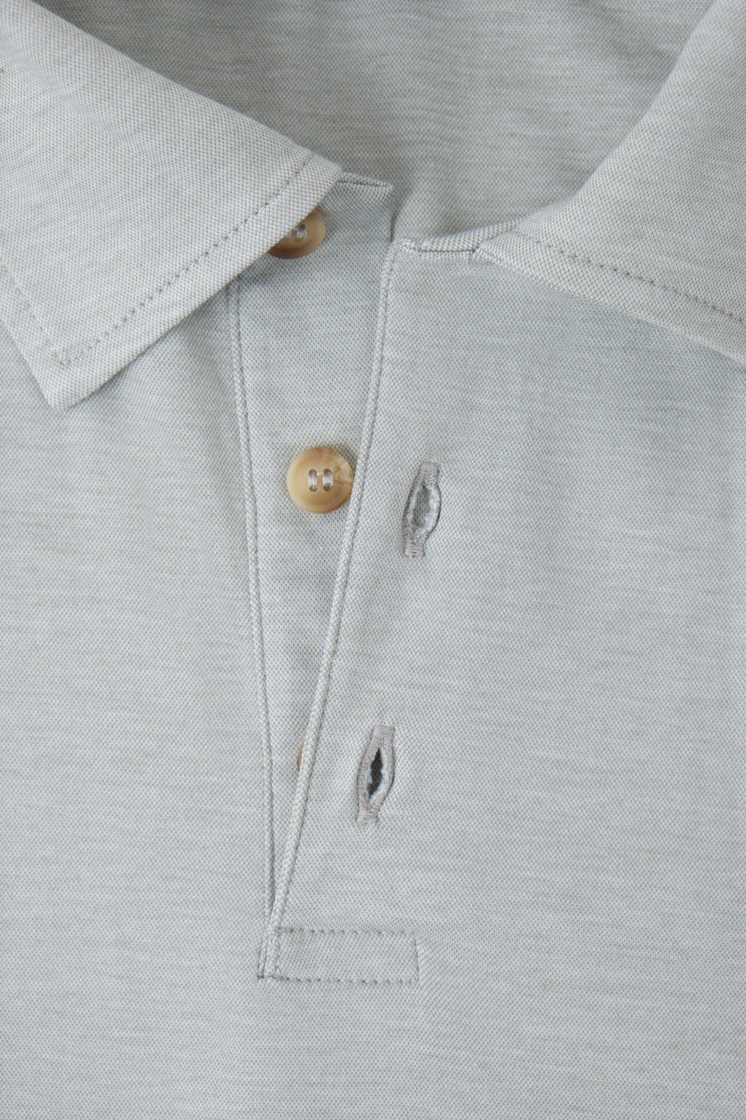 Cotton jersey polo shirt - Sage