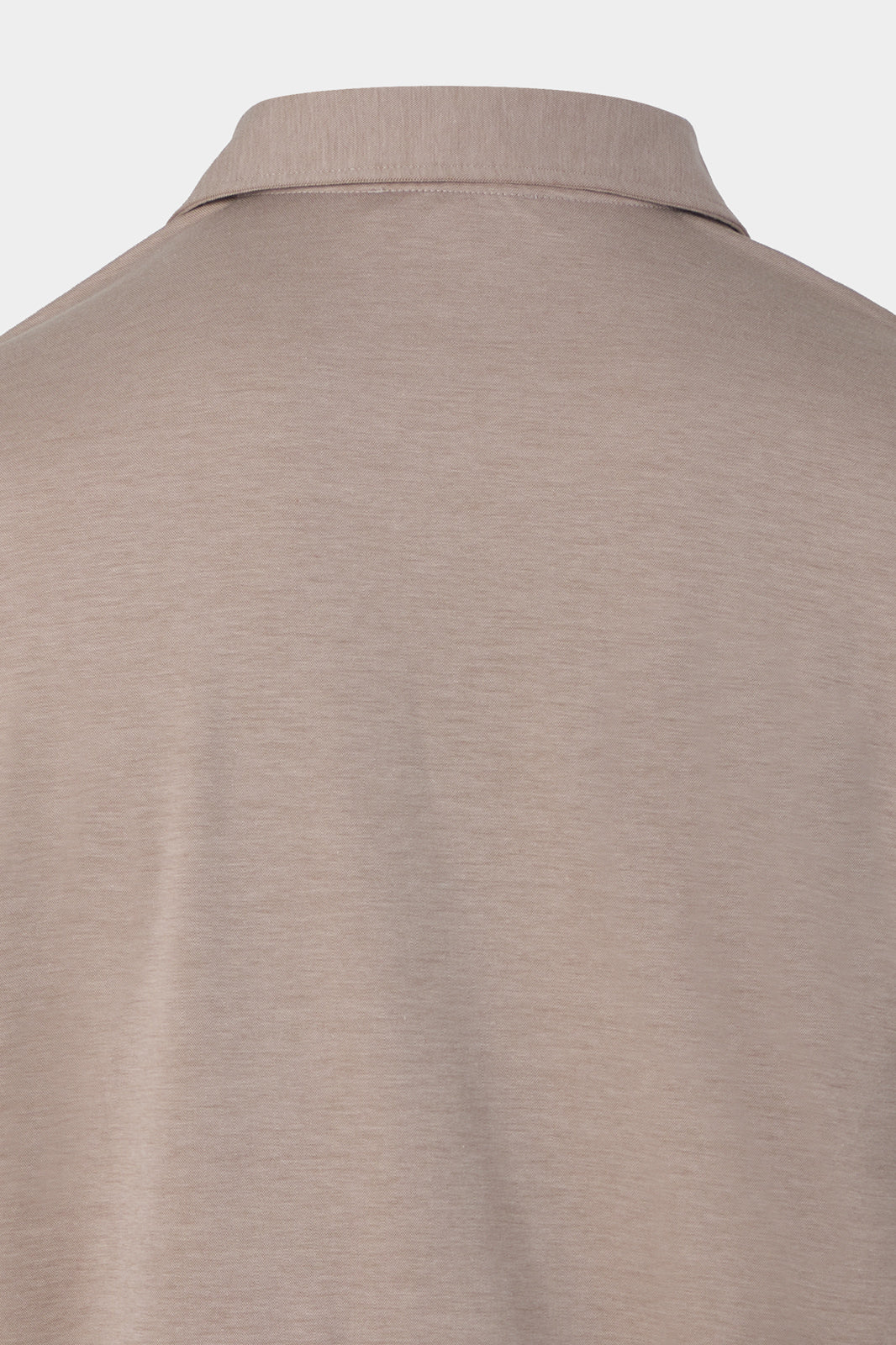 Jersey cotton polo shirt - Taupe