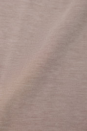 Jersey cotton polo shirt - Taupe