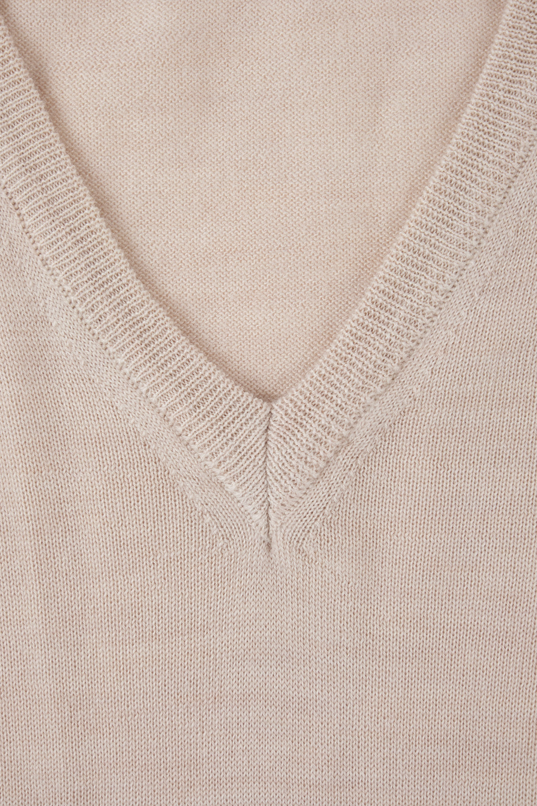 Pull col V - Beige