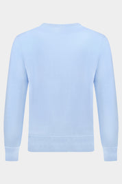 Pull col rond Merinos - Bleu ciel